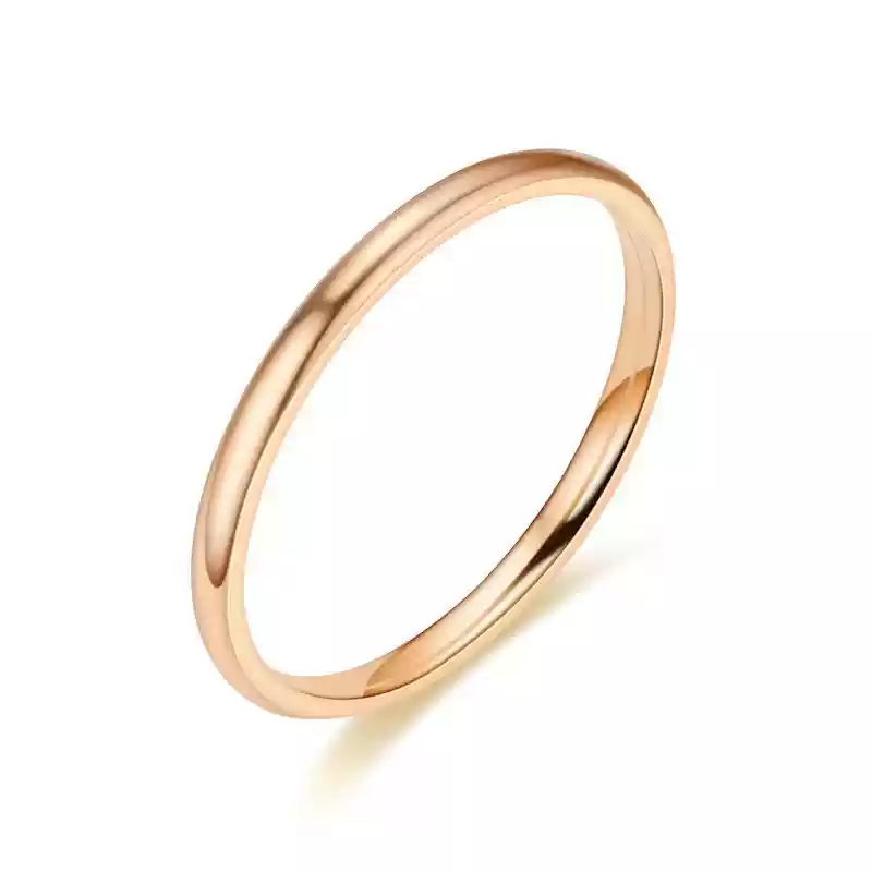 2mm wide rose gold