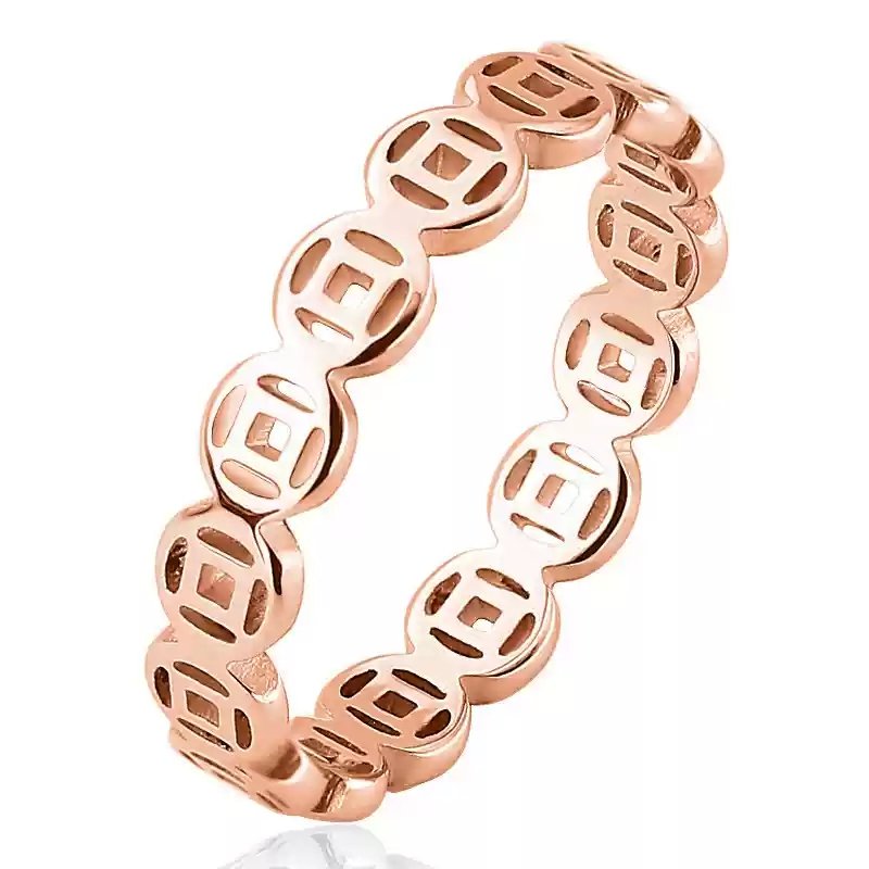 Copper Coin Ring - Rose Gold [No.7]