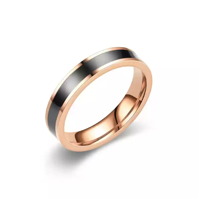 Rose gold+4mm wide