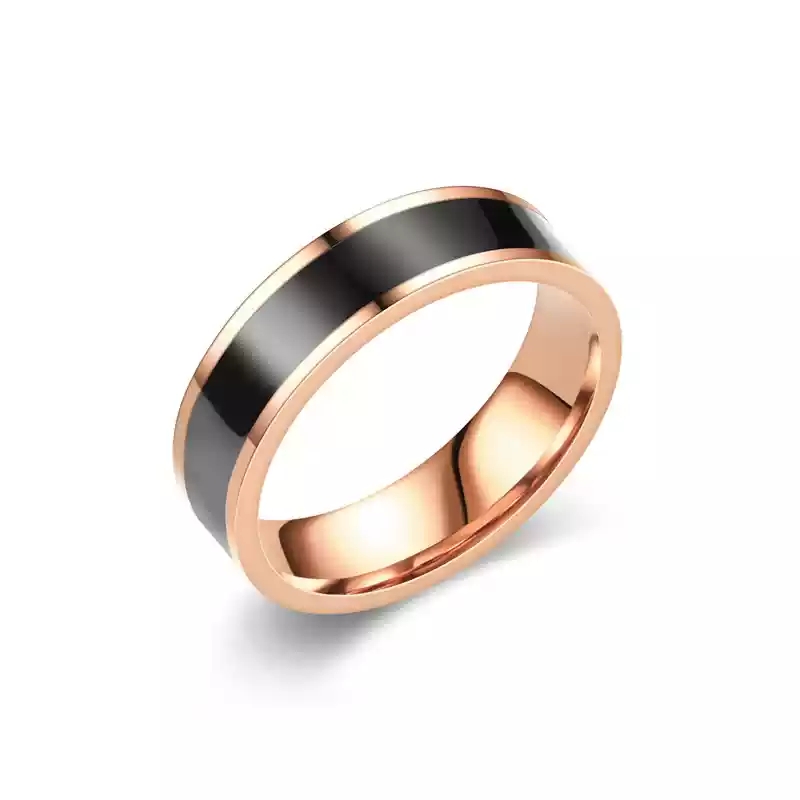 Rose gold+6mm wide