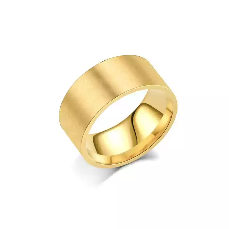 Golden 10mm Flat Ring