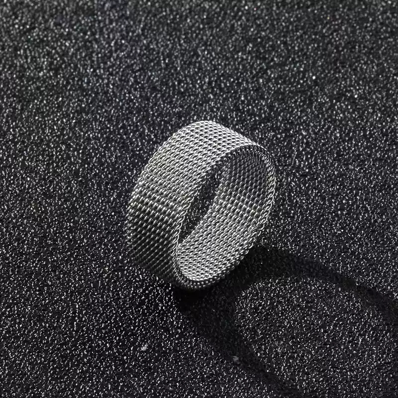 Grid Ring - Steel [Size 6]