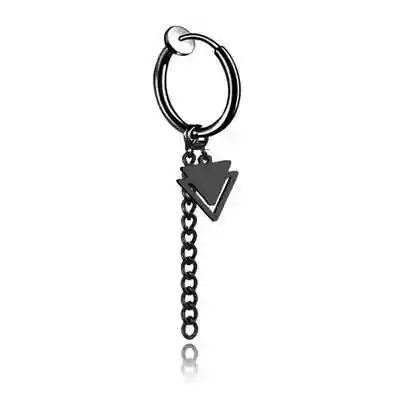 Triangle tassel ear clip [1 black one]