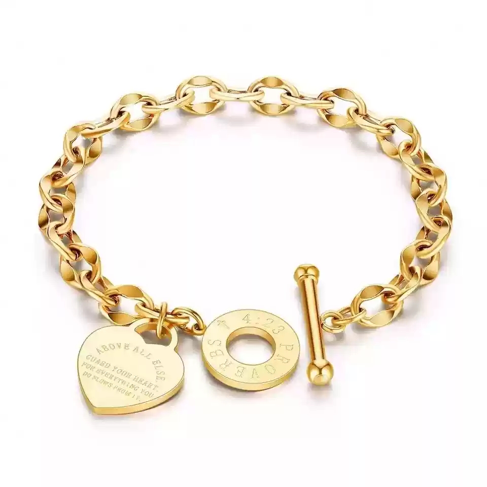 Heart shaped OT bracelet [gold]