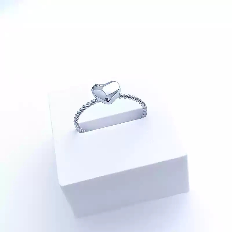 Small heart-shaped steel color