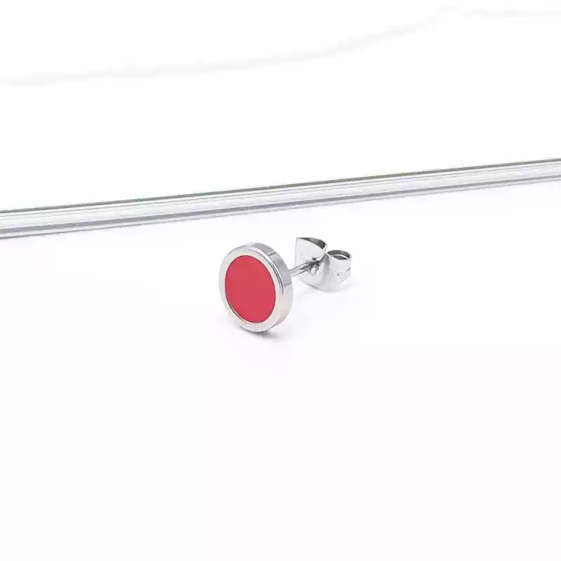 Drip Oil Ear stud posts [Red Single]