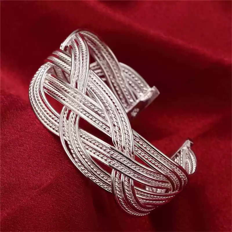 925 Silver Woven Cuff: The Perfect Blend of Elegance and Modern Design