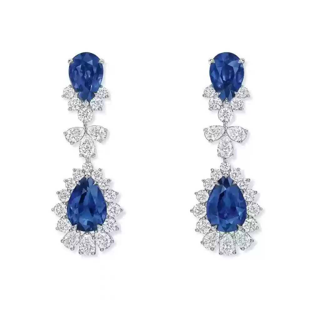 Blue Diamond Earrings [One Pair Price]