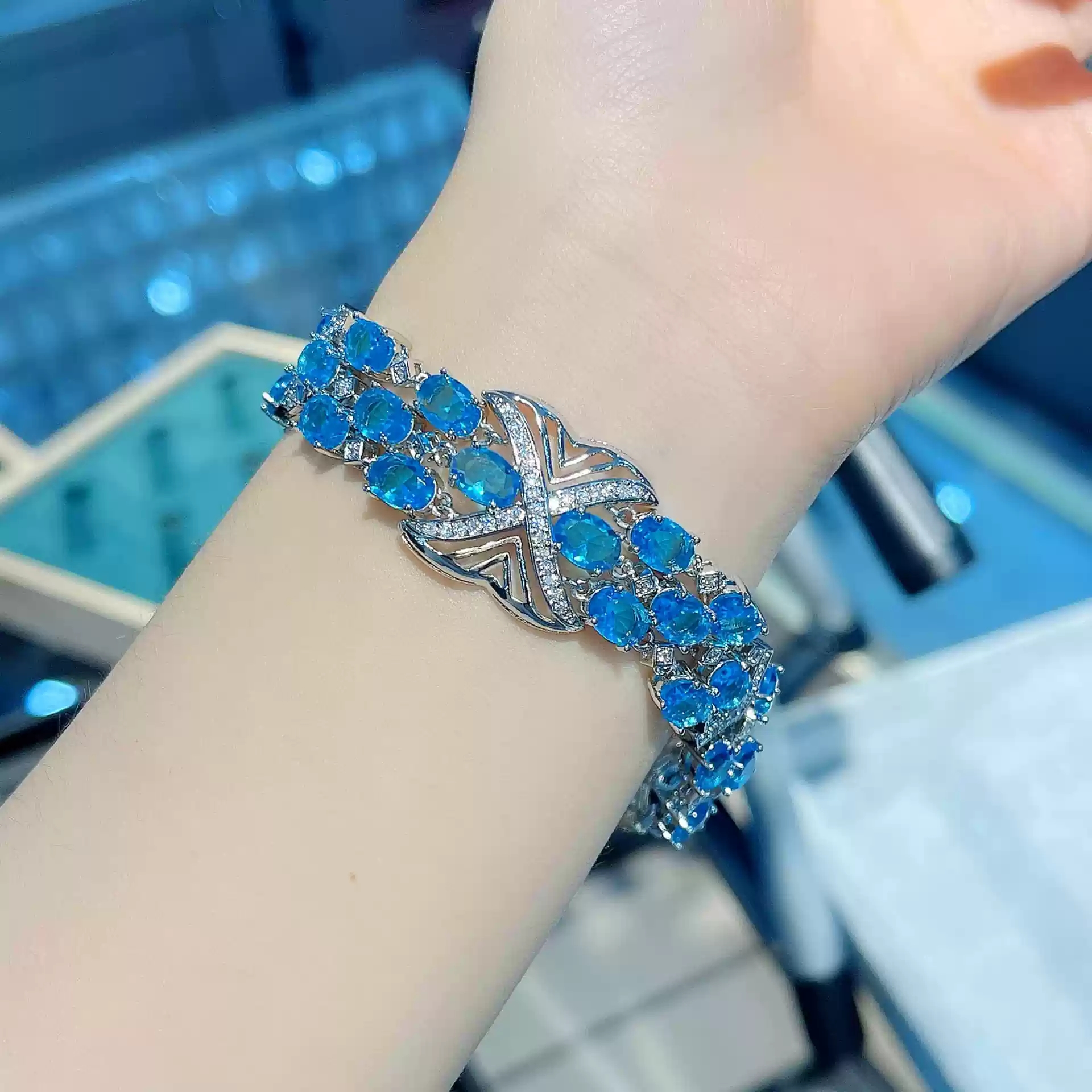 Blue Diamond Bracelet 【 Approximately 16+3cm 】