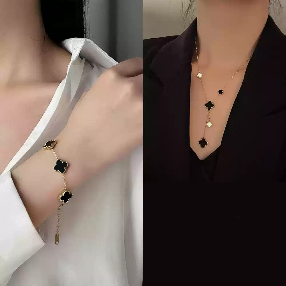 Necklace+Bracelet (Black)