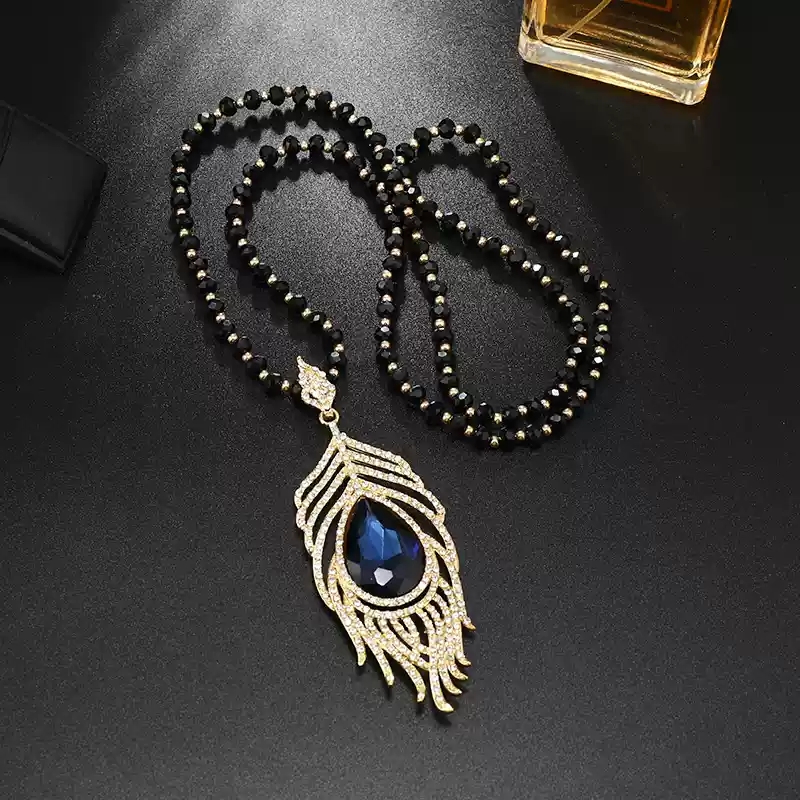 3- Crystal Chain (Royal Blue Feather)