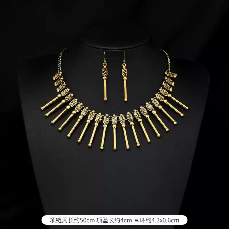 Scepter style (necklace and earring set)