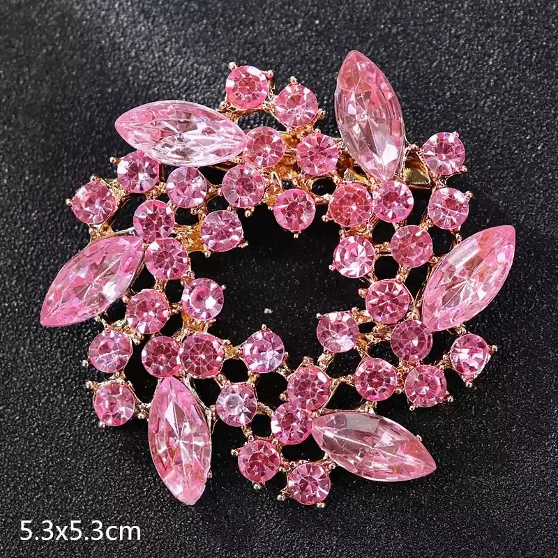 34- Rotating Pink Crystal Flower